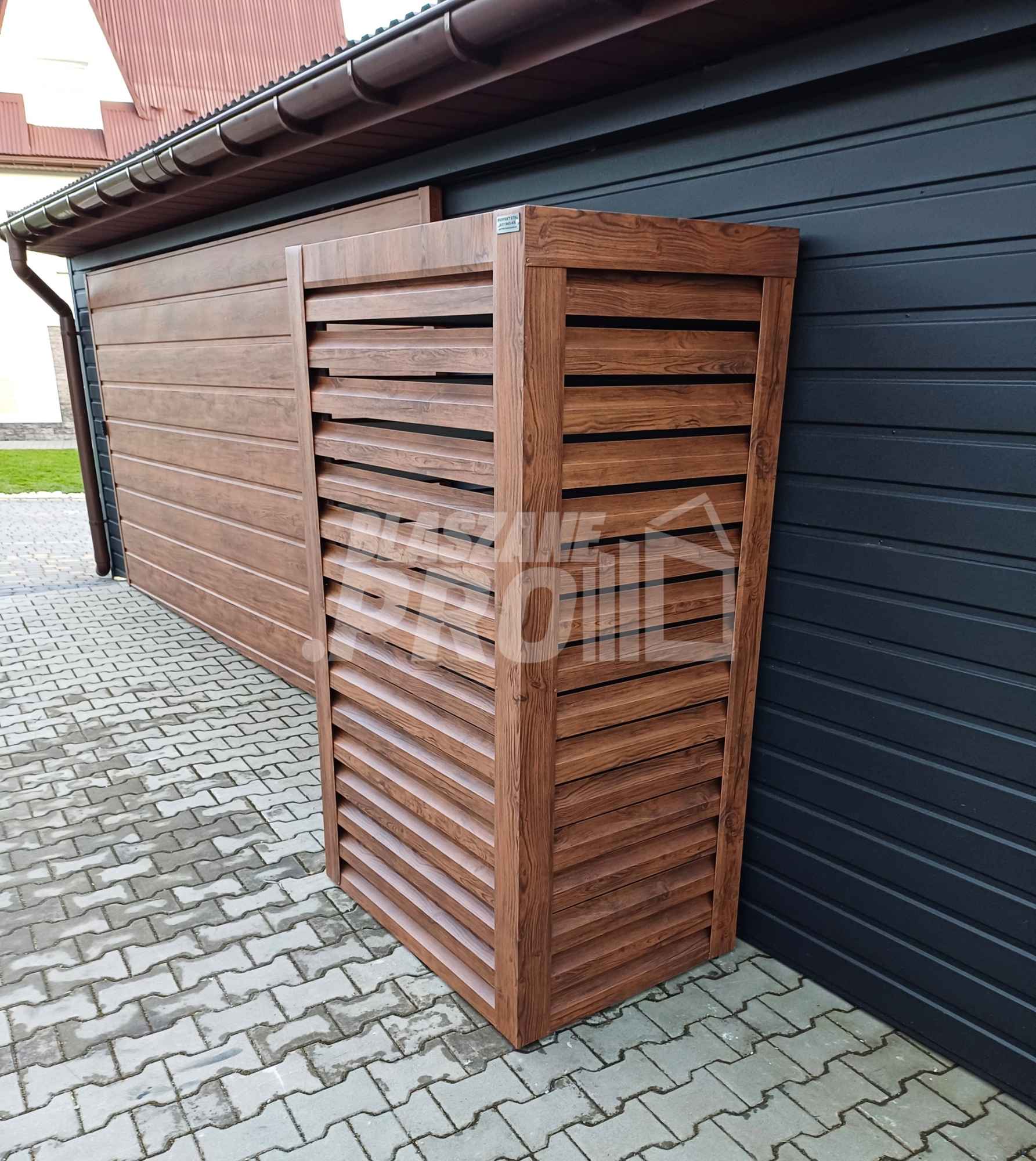 Osłona pompy ciepła 70x40x190 cm ciemny orzech GP316 Kalisz - zdjęcie 5