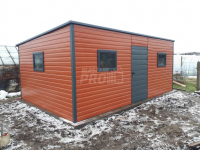 Domek ogrodowy 5,5x3 brąz + antarcyt 3x okno + drzwi spad tył GP94 Grudziądz - zdjęcie 3