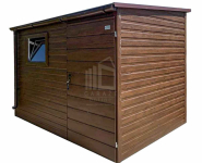 Schowek domek ogrodowy 3x2m drzwi okno dach spad w przód rynna ID1051