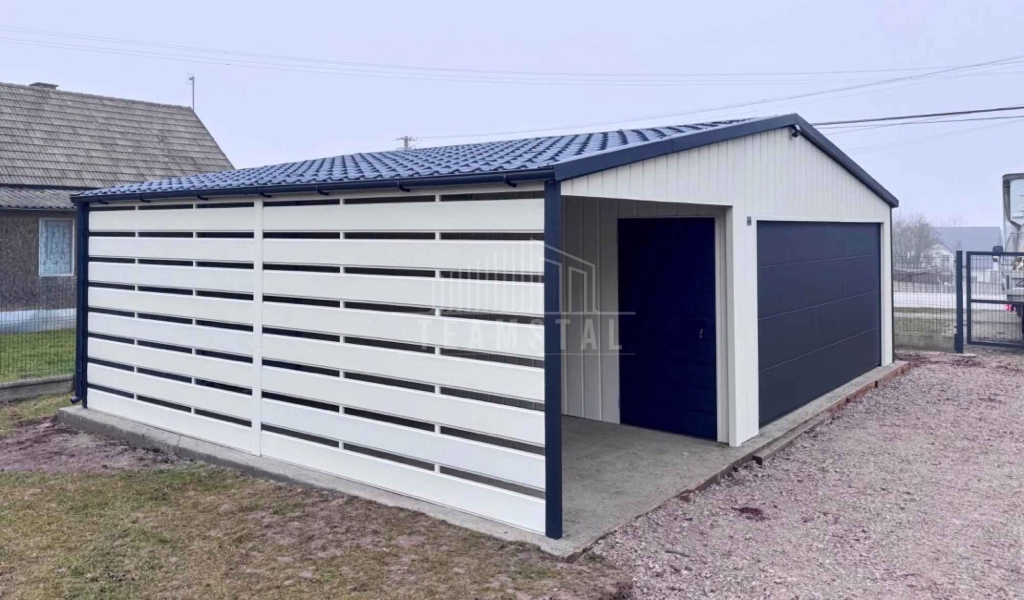 Garaż blaszany 6x6 wiata 3x6 brama drzwi okno blachodach rynny TS1281 Przemyśl - zdjęcie 9