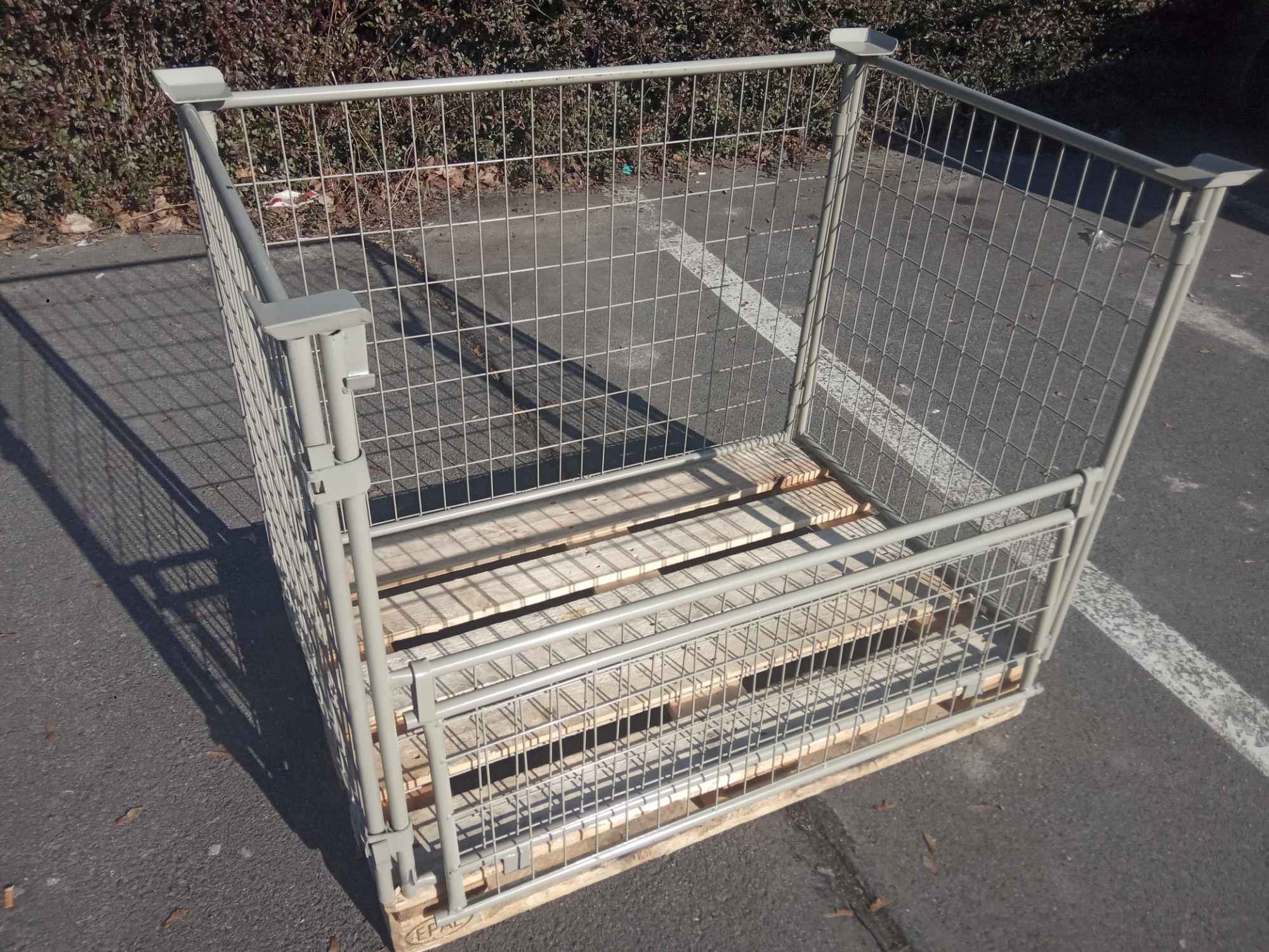Kosze magazynowe siatkowe stalowe, nadstawki paletowe, jak gitterbox Płock - zdjęcie 3