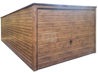 Garaż blaszany 3x6m - brama - drewnopodobny - dach  GP675