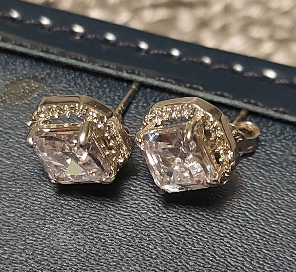 Kolczyki srebrne z cyrkonią Stare Miasto - zdjęcie 4