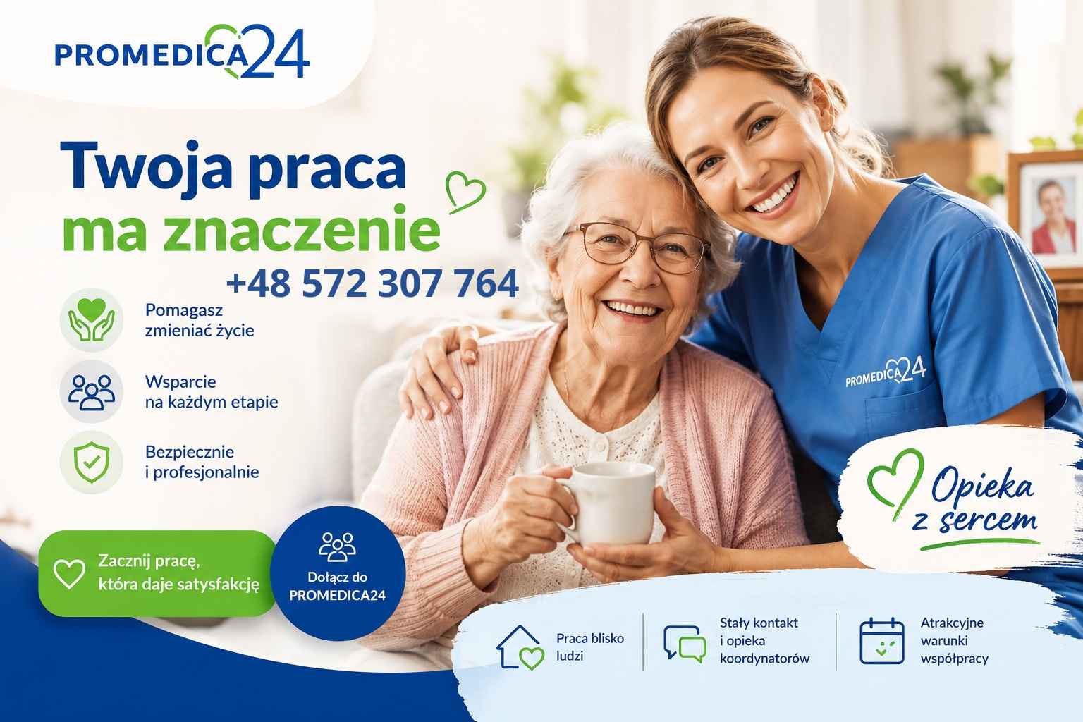 OPIEKA osób starszych, PRACA W NIEMCZECH/POLSCE z zamieszkaniem Zgorzelec - zdjęcie 1