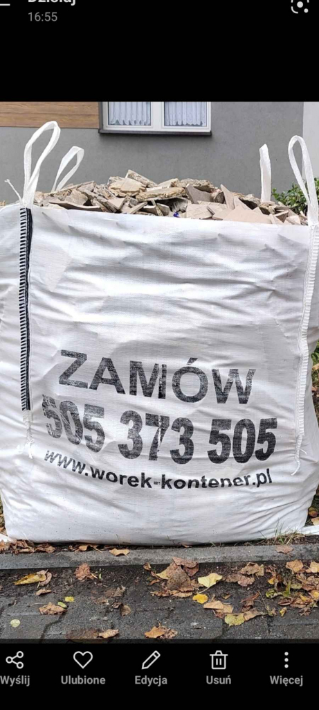 Wywóz gruzu w worku big bag 1m3 Tychy Sosnowiec Mysłowice Bytom Sosnowiec - zdjęcie 3