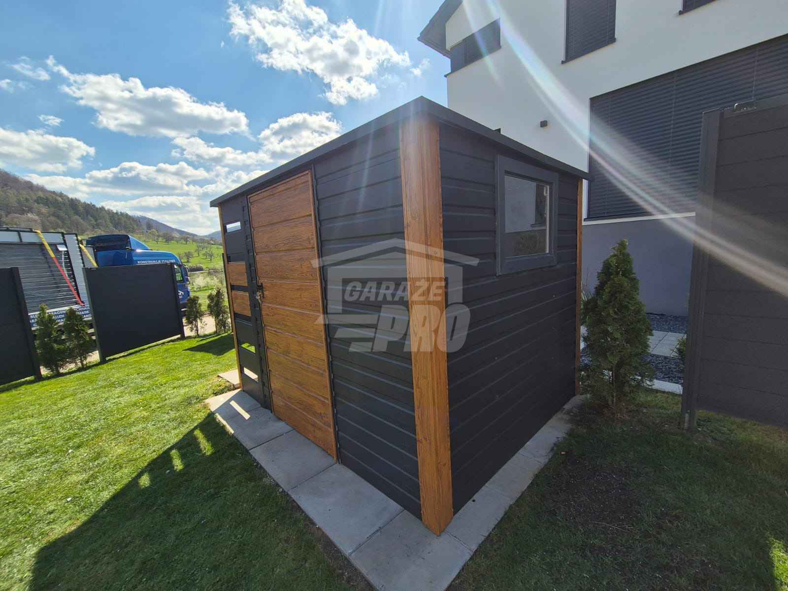 Schowek Domek Ogrodowy 2x2m + wiata 0,6m drzwi  okno dach  GP606 Ruda Śląska - zdjęcie 4