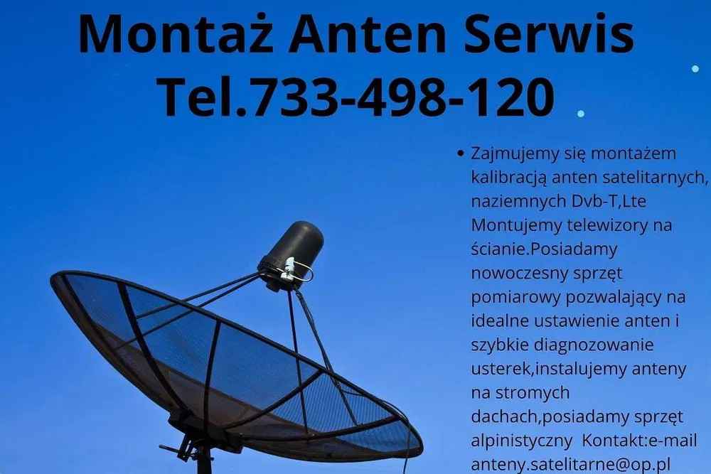Montaż ustawienie serwis anten satelitarnych DVBt Montaż telewizora Siemianowice Śląskie - zdjęcie 1