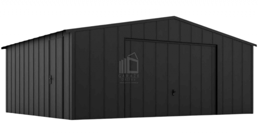 Garaż blaszany 6x6 brama uchylna drzwi blacha na rąbek dach ID1010 Dobre Miasto - zdjęcie 1