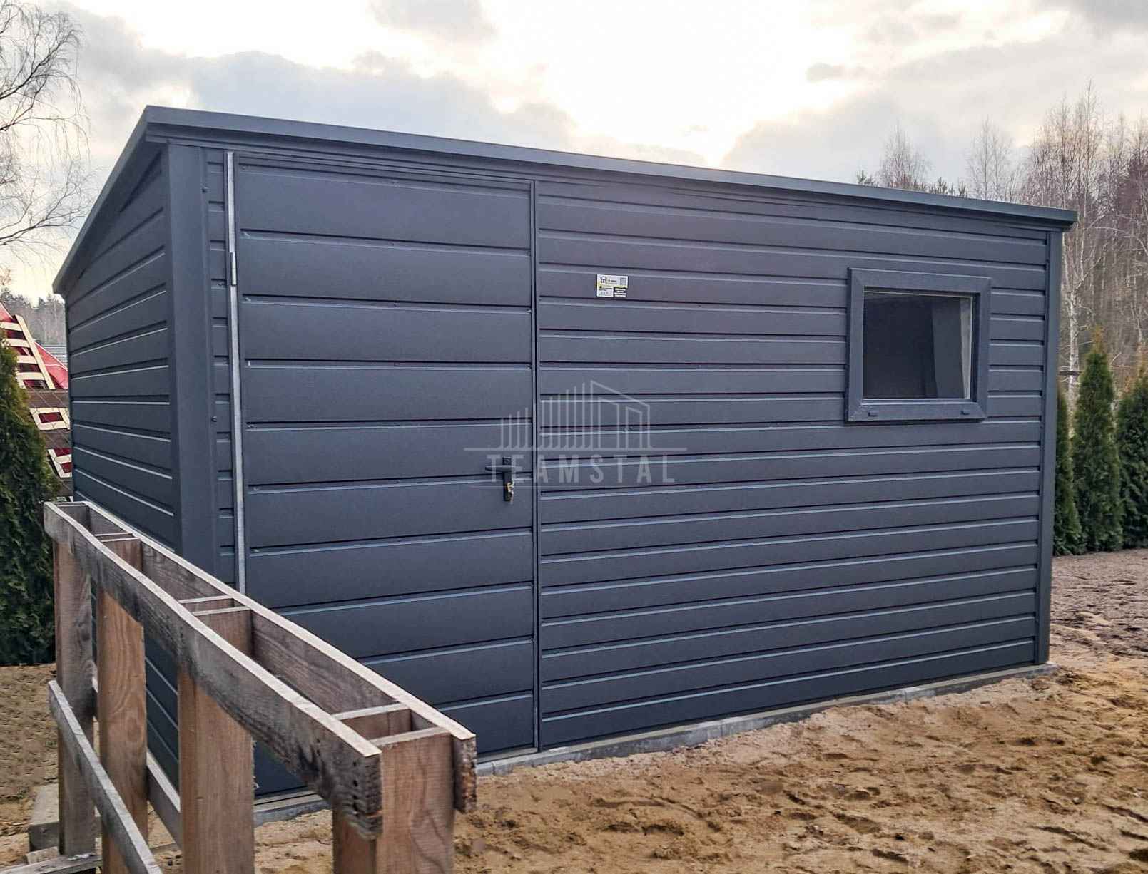 Schowek domek ogrodowy 3,5x2,5m - Drzwi okno  dach spad w tył TS1053 Jarocin - zdjęcie 3