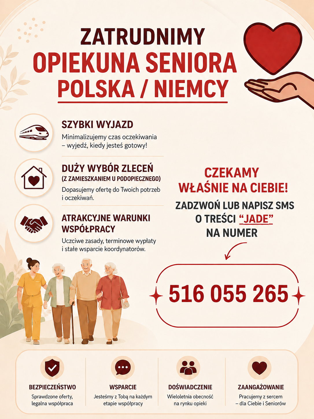 Zatrudnimy opiekunki/opiekunów seniora w Polsce/Niemczech Słupsk - zdjęcie 1
