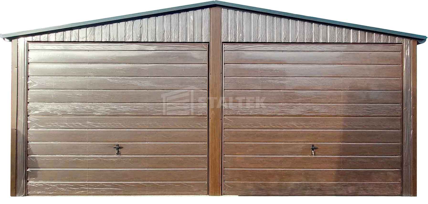 Garaż Blaszany 6,5X8 - 2X Brama Uchylna  Drewnopodobny Rynny ST218 Ruda Śląska - zdjęcie 1