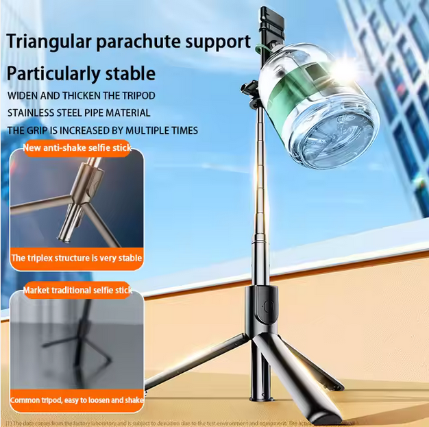 Obrotowy uchwyt na- Selfie Stick Tripod z bezprzewodowym pilotem Nowe Miasto - zdjęcie 3