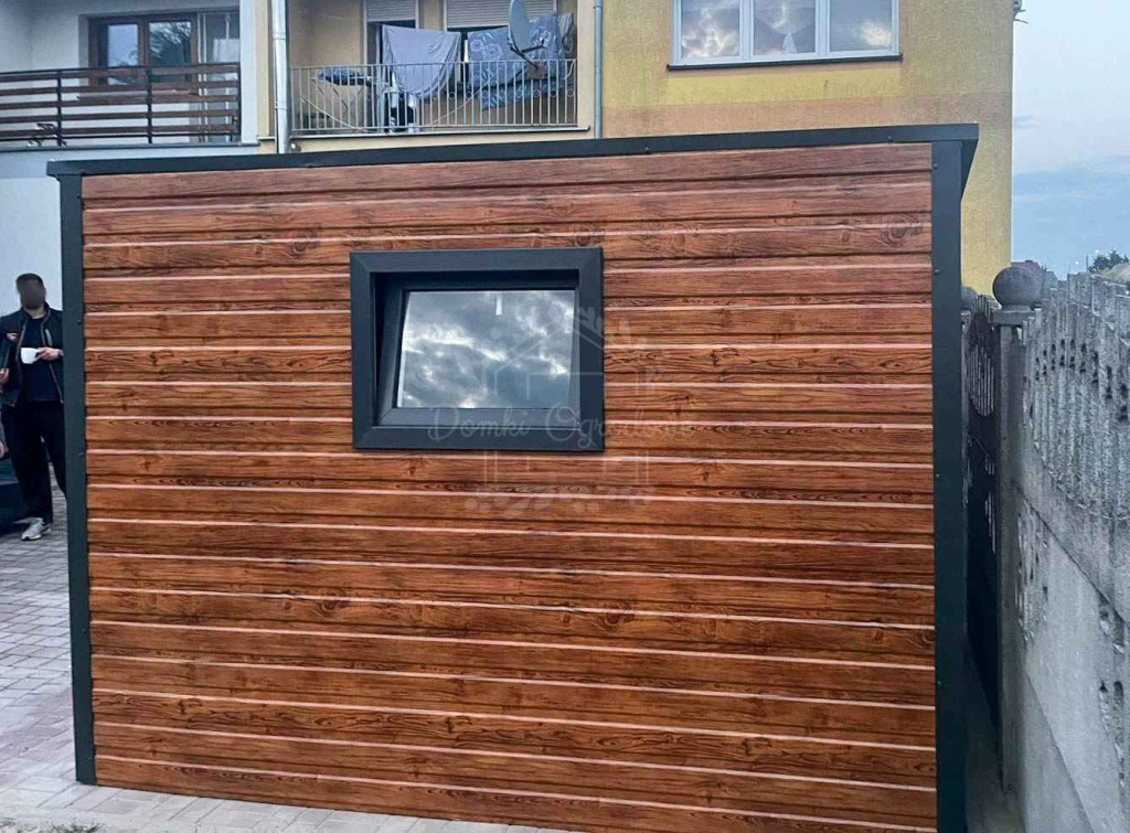 Schowek – domek ogrodowy 2×3 ciemny orzech – drewnopodobny ID1219 Tarnów Grodkowski - zdjęcie 3