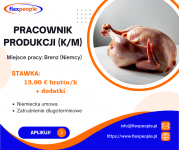 Pomocnik produkcji (k/m) w przetwórstwie mięsnym Rzeszów - zdjęcie 1