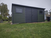 SCHOWEK DOMEK OGRODOWY 6x4m brama + 2x okno – Zielony MAT + Grafit Toruń - zdjęcie 2