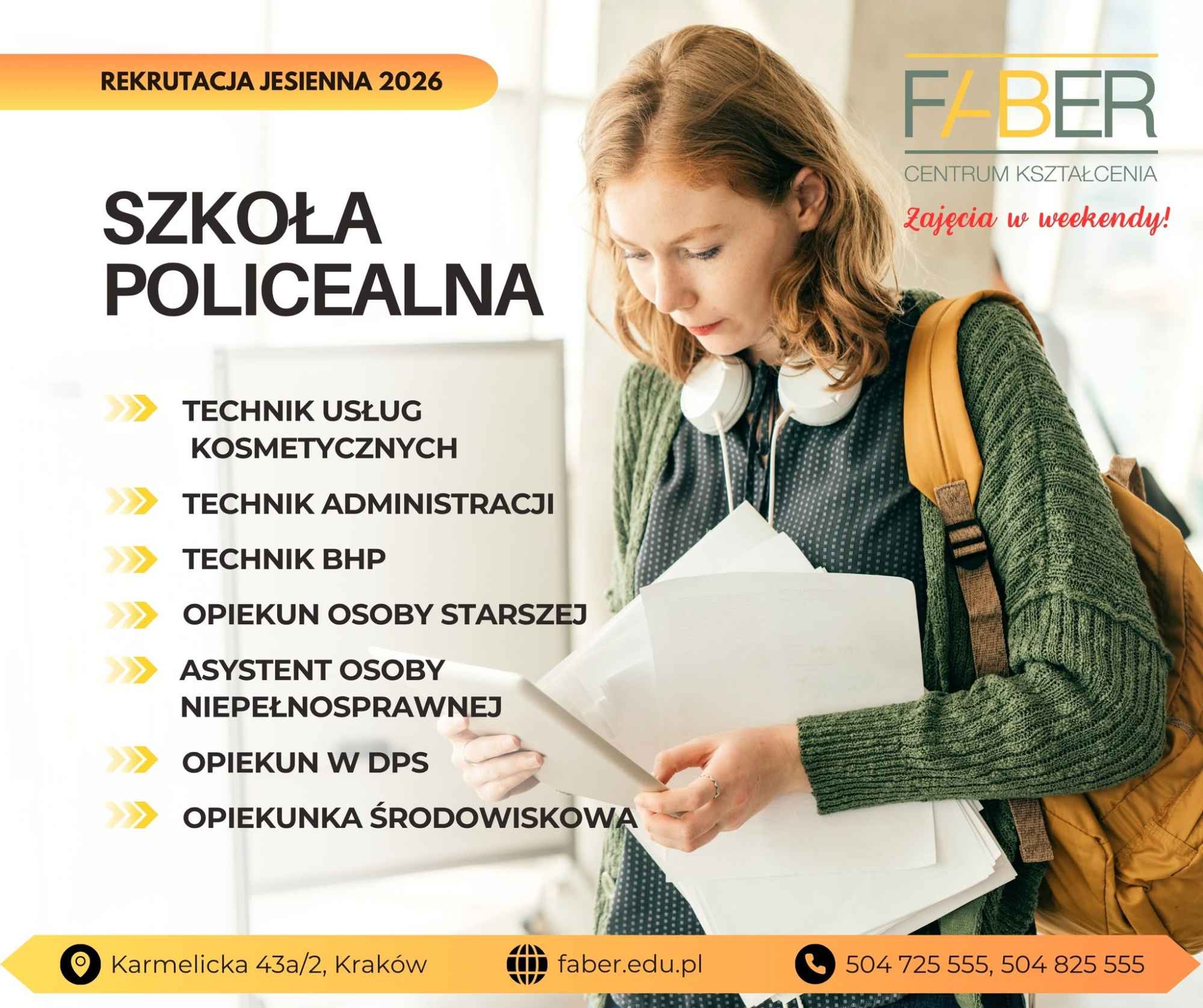 Szkoła policealna za darmo. Zajęcia tylko w weekendy (Kraków) Śródmieście - zdjęcie 1
