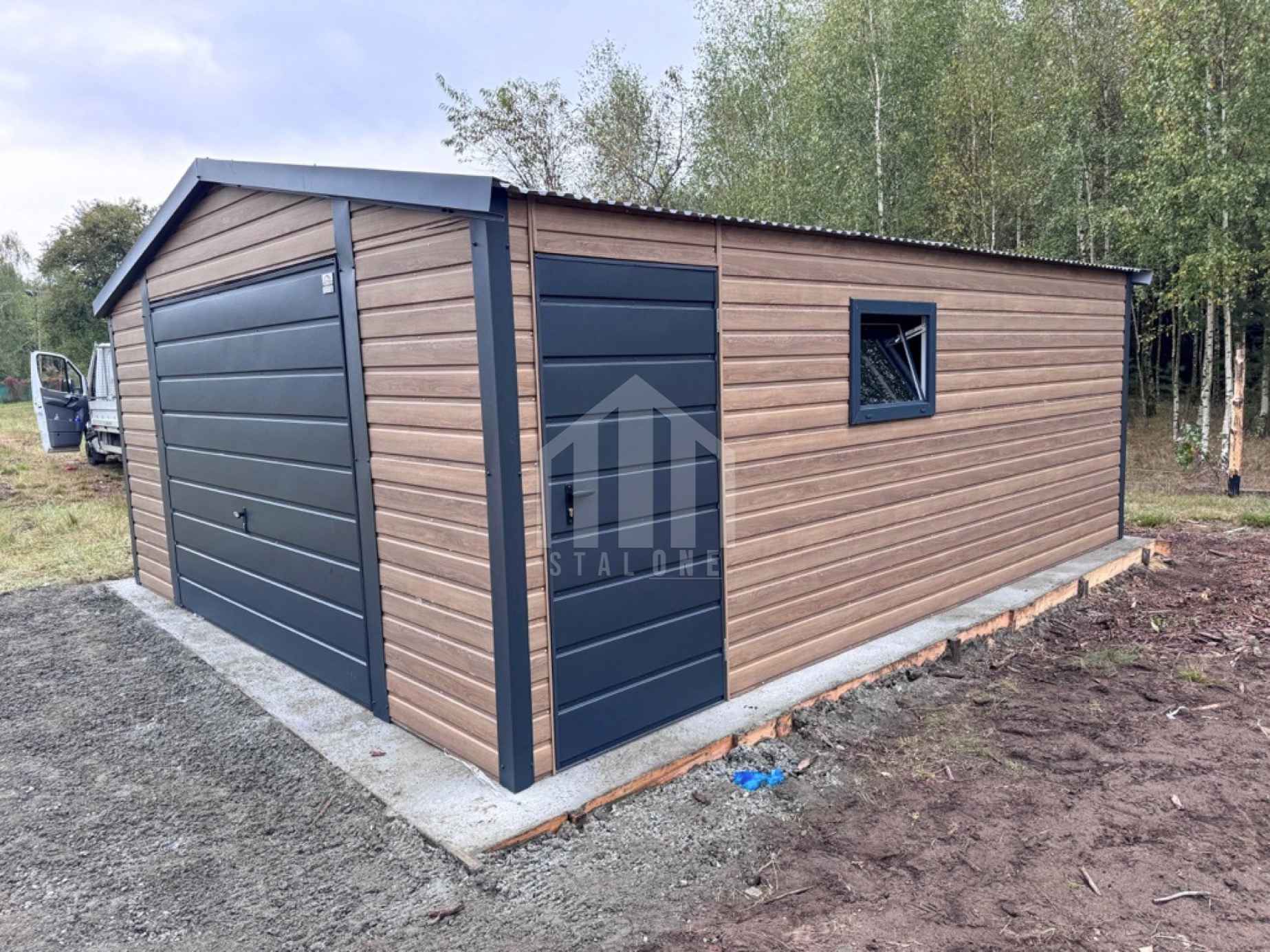 Garaż blaszany 4,5x5m - brama uchylna - drzwi - okno  SO114 Września - zdjęcie 4