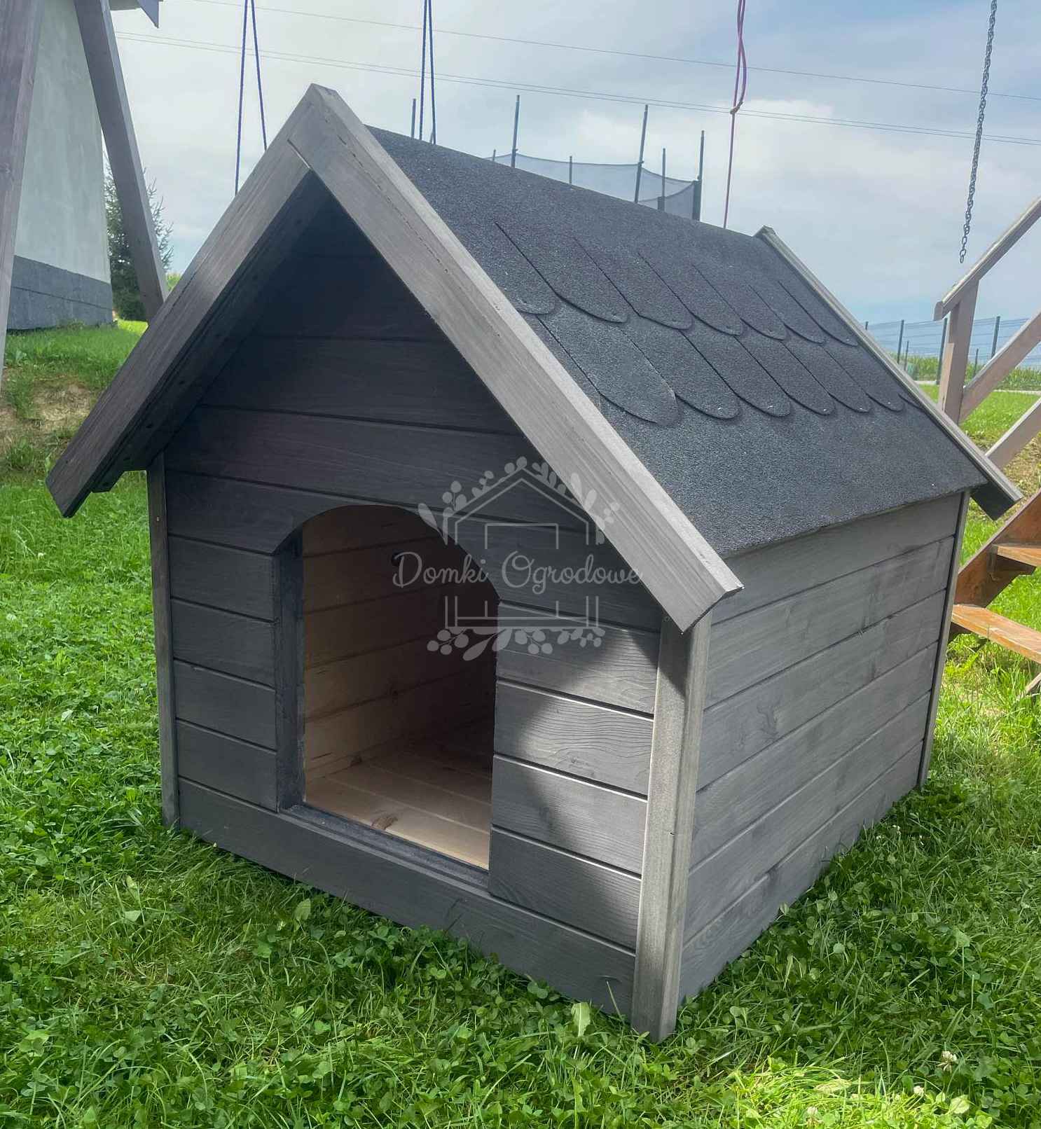Buda dla psa Rozmiar "L" - Grafit - Dach dwuspadowy ID829 Zielona Góra - zdjęcie 5
