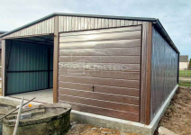 Garaż Blaszany 6,5X8 - 2X Brama Uchylna  Drewnopodobny Rynny ST218 Ruda Śląska - zdjęcie 4