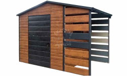 Domek Ogrodowy   2x2  wiata 1x2 2x okno  drewnopodobny  Dwuspad ID717