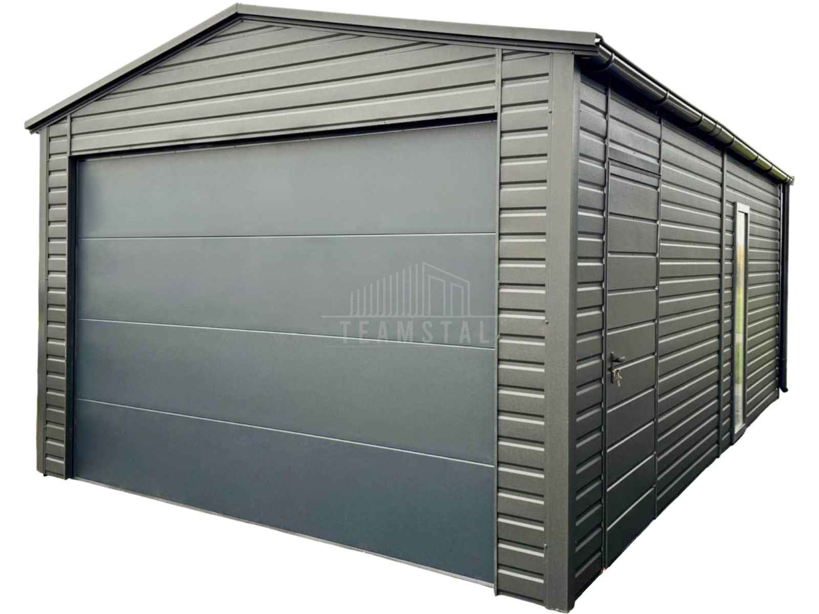 Garaż blaszany 5x6m - brama segmentowa okno drzwi dach  rynny TS1194 Przasnysz - zdjęcie 1