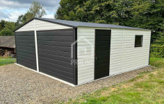 Garaż Blaszany 6x6 - 2x Brama Uchylna Drzwi  Okno dach Dwuspad PLG114 Gryfice - zdjęcie 4