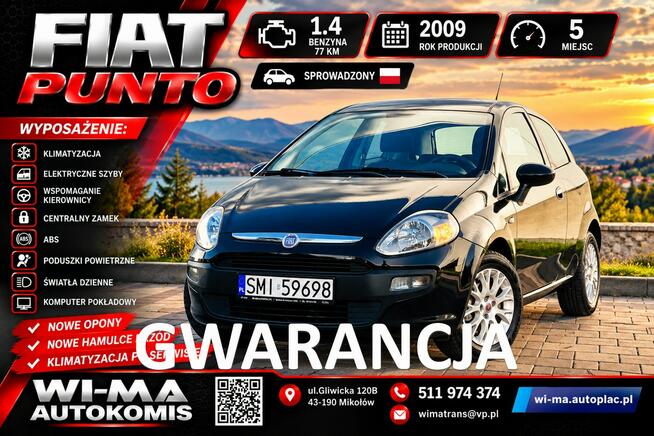 Fiat Punto Evo 1.4 Benz. 77 KM Zadbany Mikołów - zdjęcie 1