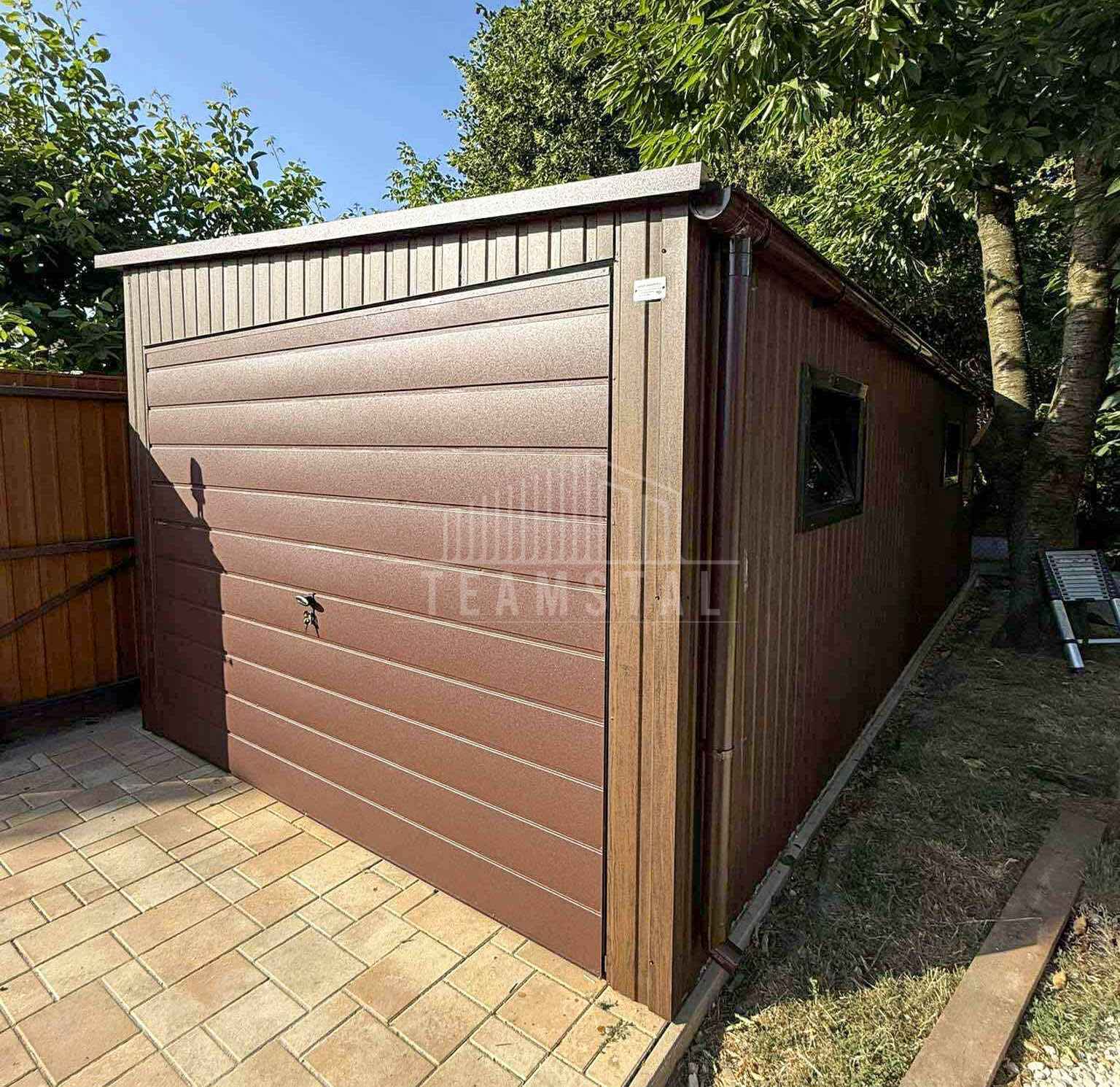 Garaż blaszany 3,5x8m brama drzwi 2x okna dach rynna TS1115 Katowice - zdjęcie 4