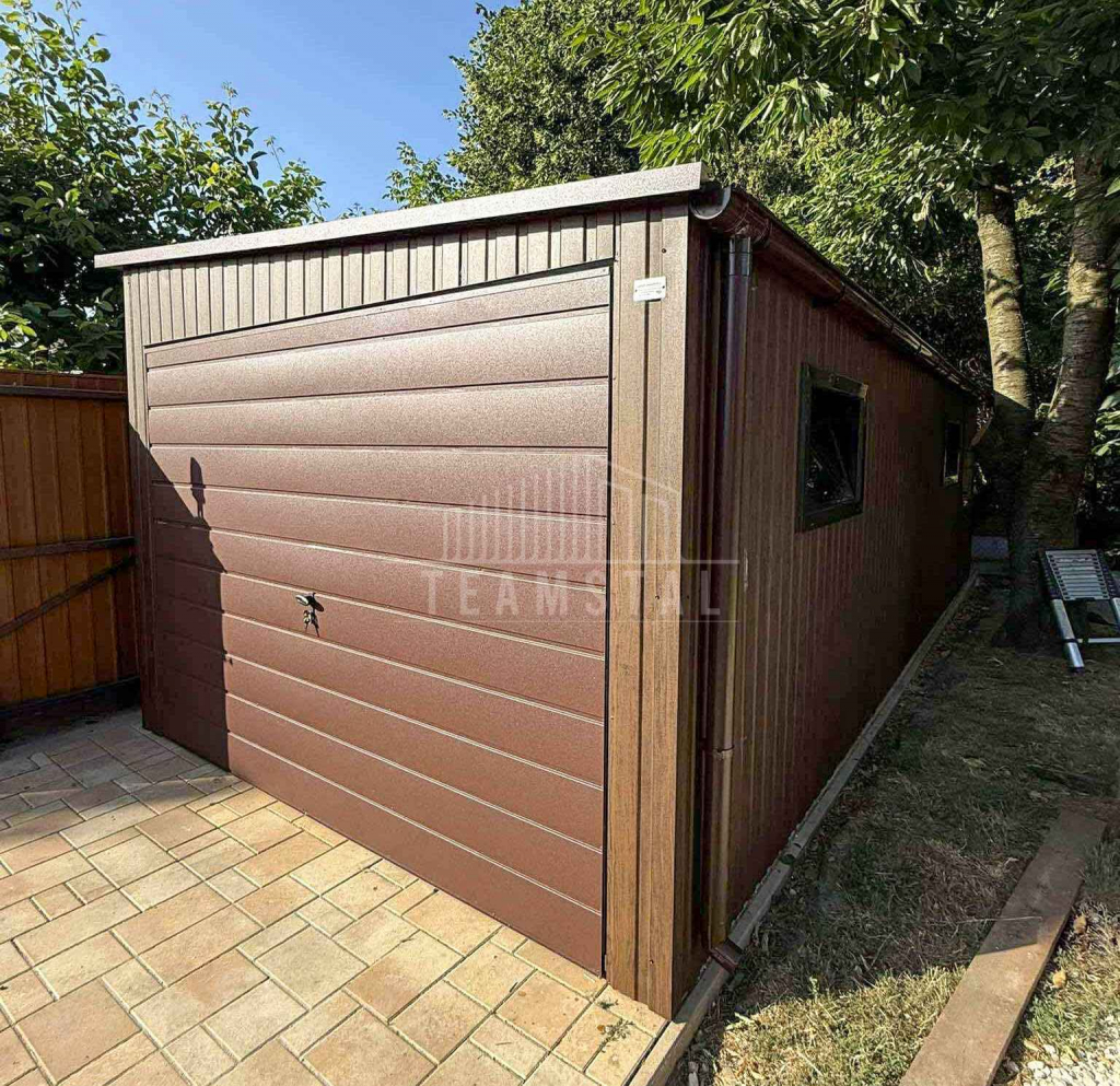 Garaż blaszany 3,5x8m brama drzwi 2x okna dach rynna TS1115 Katowice - zdjęcie 4