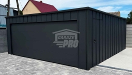 Garaż blaszany 6x6 m - brama drzwi blacha na rąbek  dach rynna GP770 Wągrowiec - zdjęcie 2