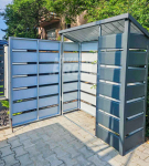 Wiata Śmietnikowa spad w tył 1,4x0,5m Antracyt Schowek ogrodowy GP380 Radom - zdjęcie 3