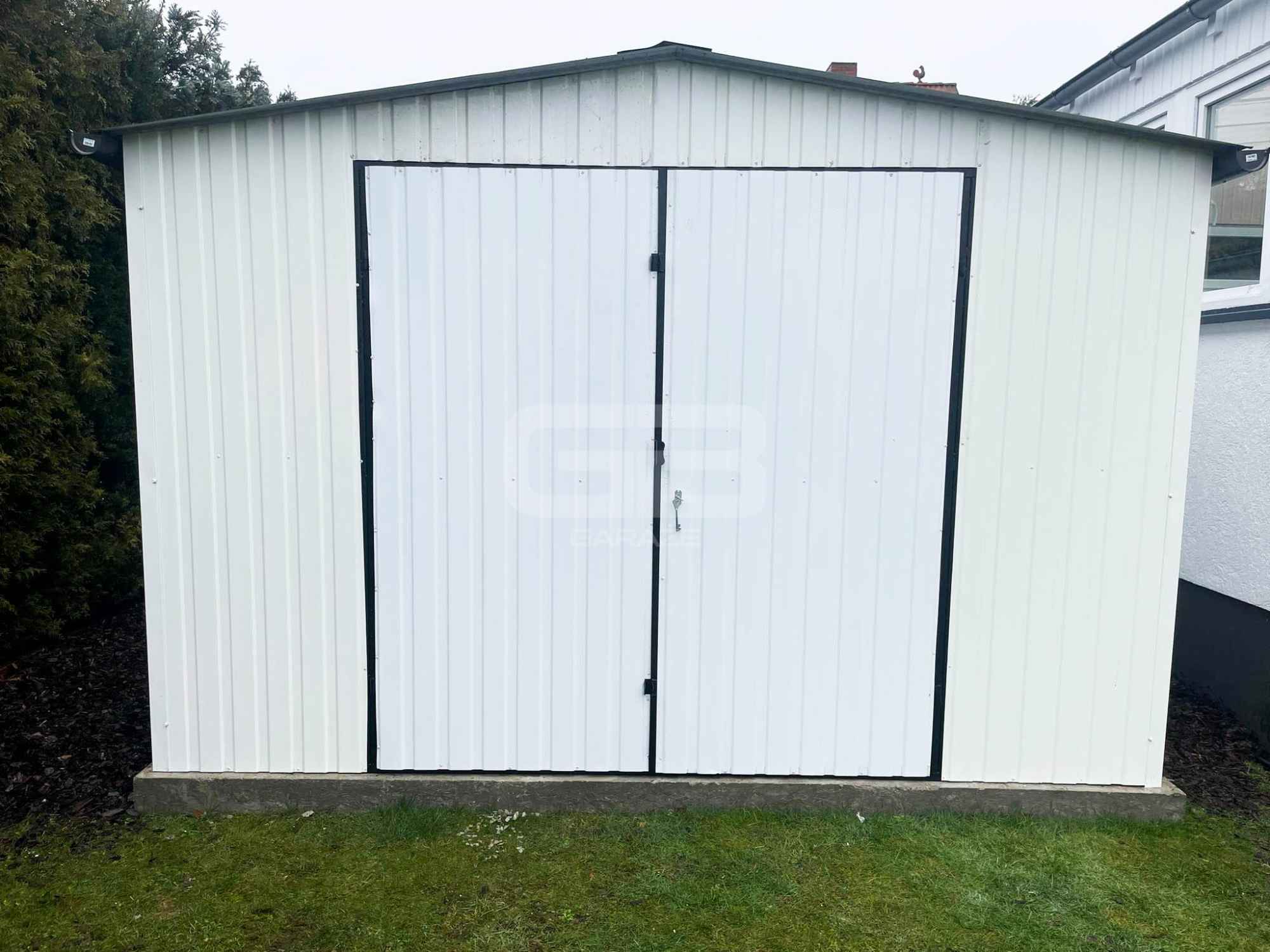 Garaż blaszany 4x6 Brama dwuskrzydłowa Biały  Dach dwuspadowy GB167 Kalisz - zdjęcie 7