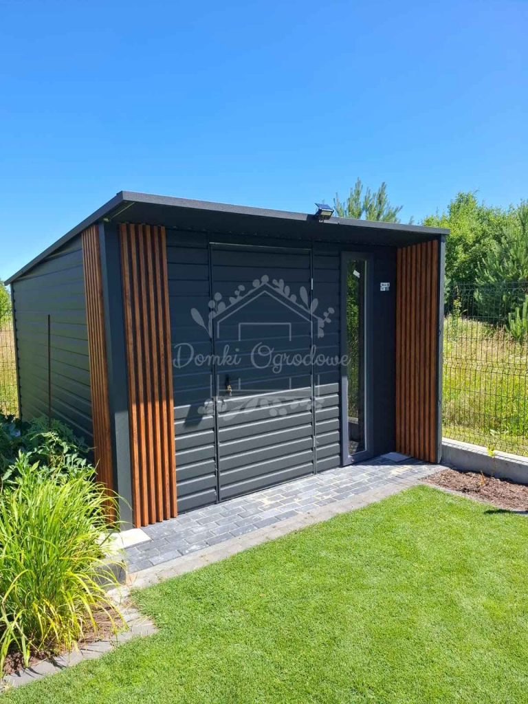 Schowek - domek ogrodowy 3x3 dekor z lameli - dach spad w tył ID1022 Elbląg - zdjęcie 3