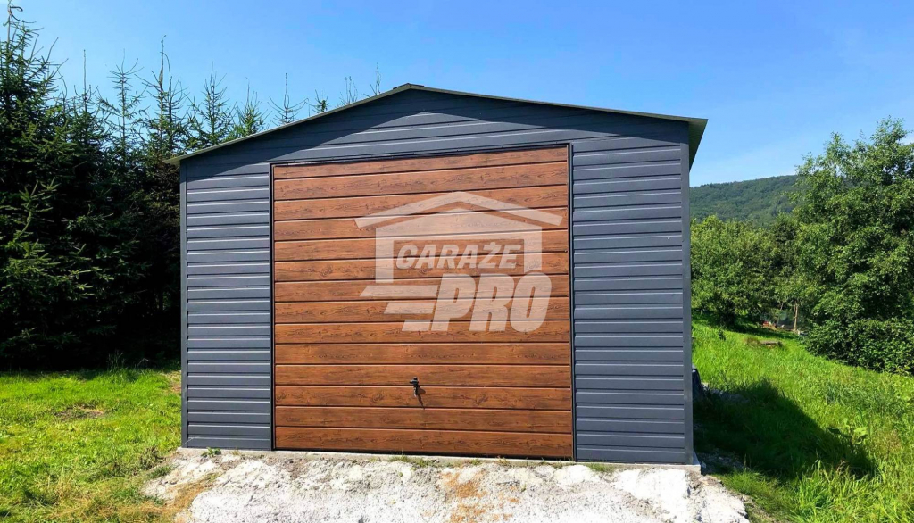 Garaż blaszany 5x5 Brama uchylna Dach dwuspadowy - wolnostojący GP87 Wieliczka - zdjęcie 4