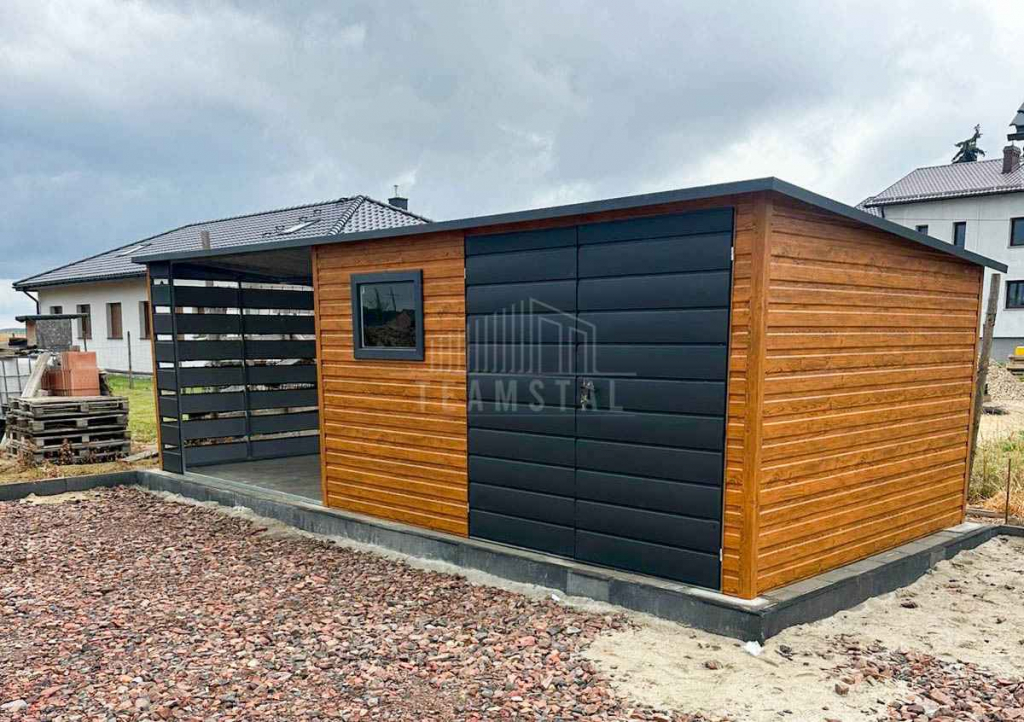 Schowek - domek ogrodowy 3,8x2,5m wiata 3m drzwi okno dach TS1128 Drawsko Pomorskie - zdjęcie 3