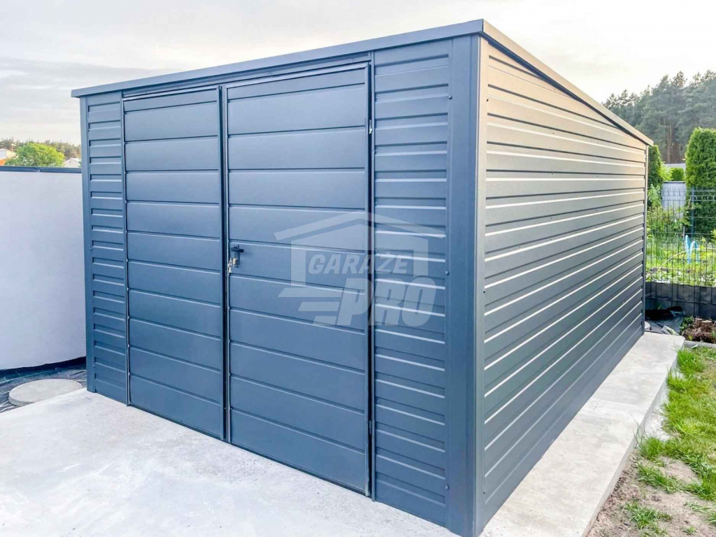 Schowek - Domek Ogrodowy 3x3,5m Brama Dwuskrzydłowa  Dach Spad  GP483 Chełm - zdjęcie 2