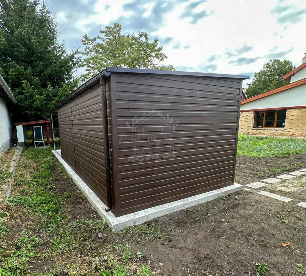 Schowek domek ogrodowy 6x3m  wiata 3m drewnopodobny  spad w bok ID1058 Miastko - zdjęcie 2