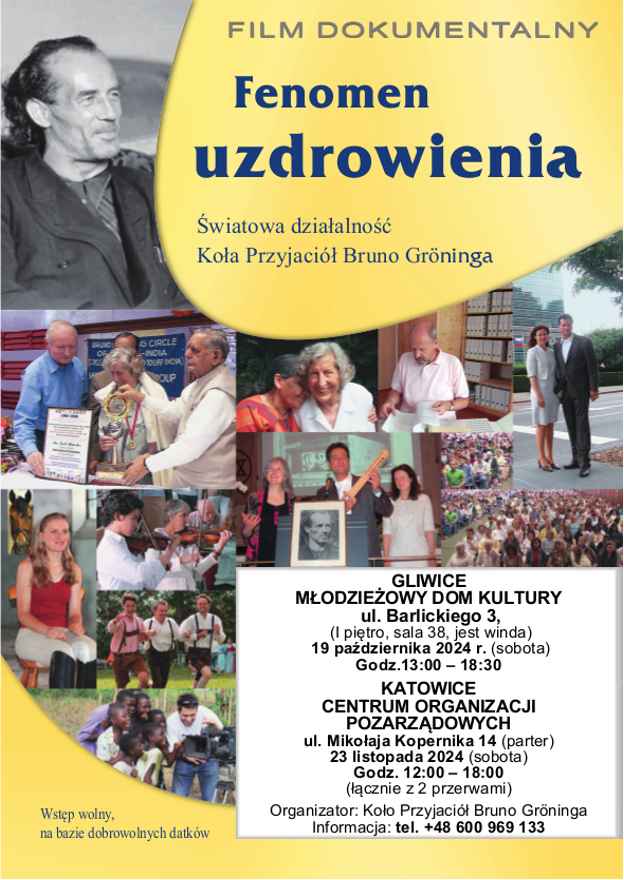 Gliwice Fenomen uzdrowienia FILM pokonaj stres nałogi raka bóle nerwy Gliwice - zdjęcie 1