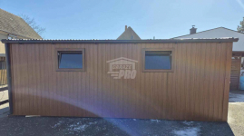 Garaż blaszany 4x6m - brama uchylna - drzwi - 2x okno rynny dach GP584 Cieszyn - zdjęcie 3