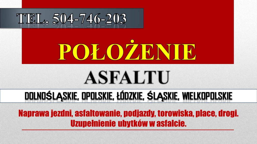 Remont nawierzchni drogowej tel. 504-746-203. Naprawa drogi. Cennik. Psie Pole - zdjęcie 3