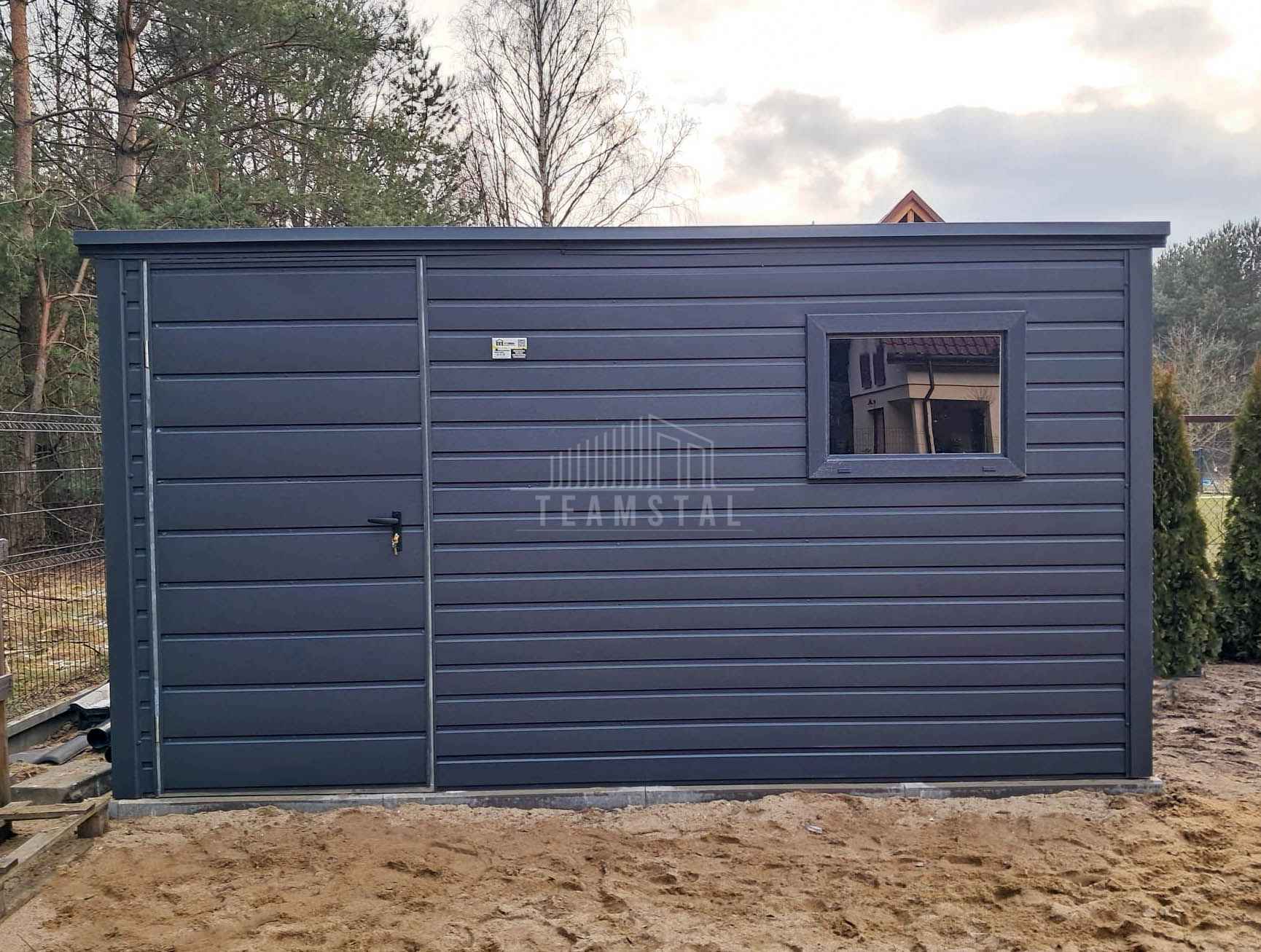 Schowek domek ogrodowy 3,5x2,5m - Drzwi okno  dach spad w tył TS1053 Jarocin - zdjęcie 4