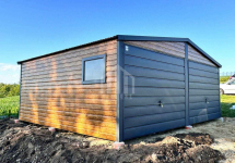 Garaż blaszany 6x5m -  2x brama uchylna - okno - antracyt SO124 Siedlce - zdjęcie 2