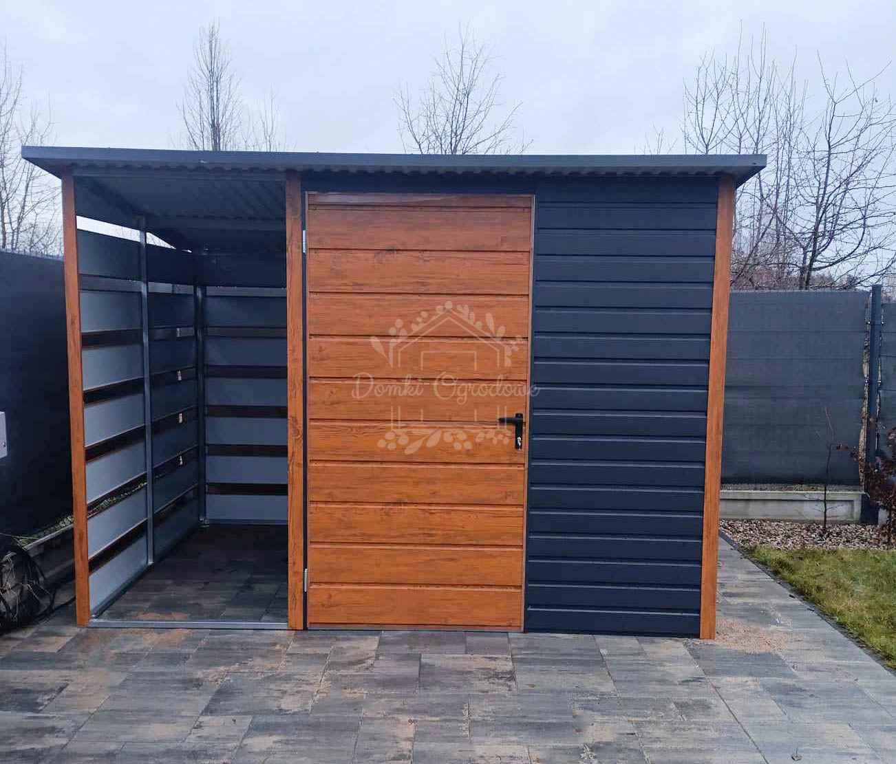 Schowek - domek ogrodowy 2x2m + wiata 1m okno - antracyt  ID895 Elbląg - zdjęcie 6