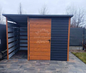 Schowek - domek ogrodowy 2x2m + wiata 1m okno - antracyt  ID895 Elbląg - zdjęcie 6