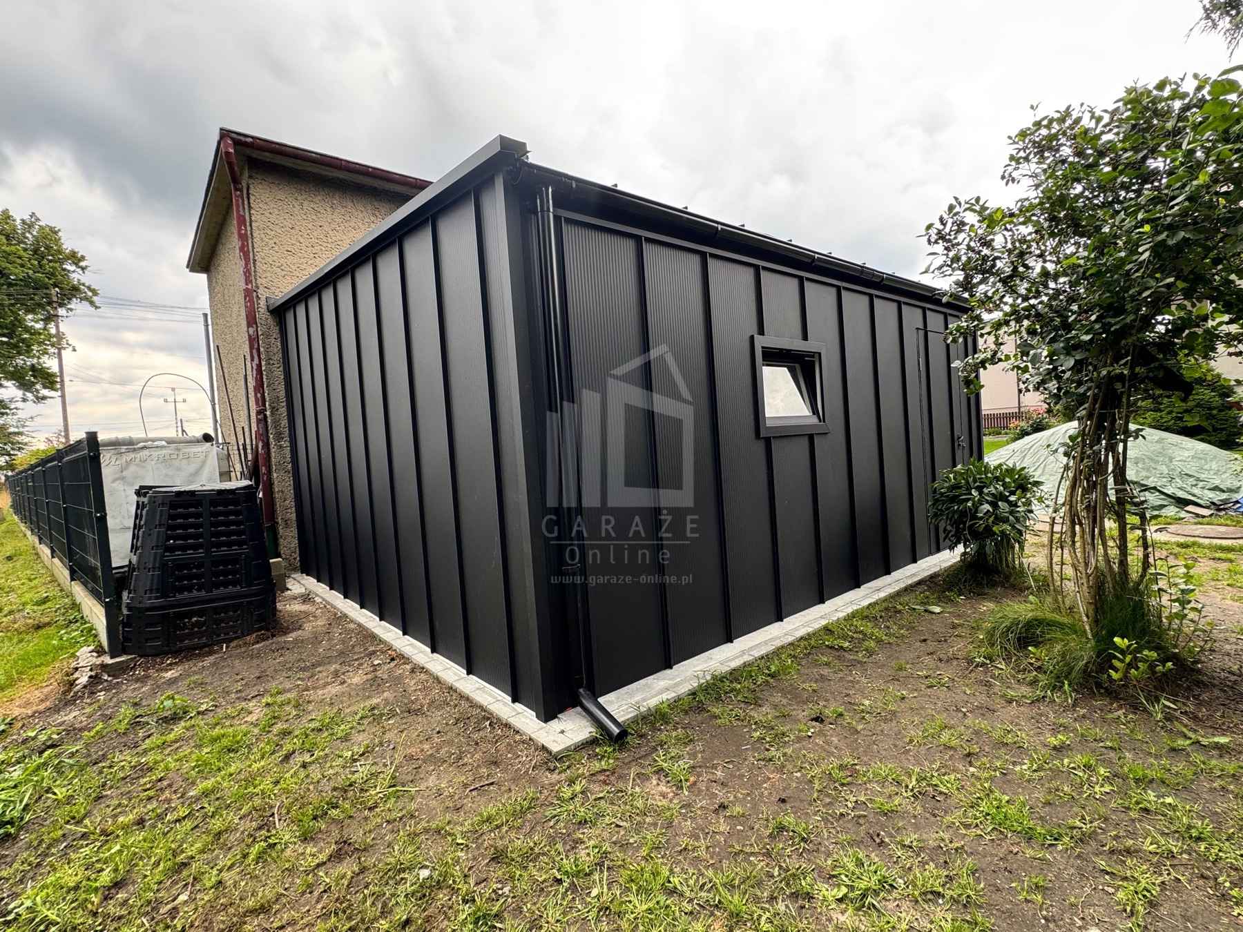 Schowekdomek ogrodowy PREMIUM 4,4x2,5m + wiata 1,1x2,5 dach  ID1084 Kętrzyno - zdjęcie 4