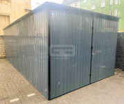 Garaż blaszany 3x7 brama dwuskrzydłowa - antracyt - Dach  GB156 Nowy Sącz - zdjęcie 4