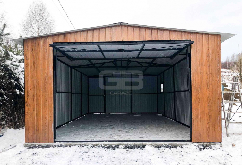 Garaż blaszany 5x8 wolnostojący Brama uchylna Okno drzwi Dach  GB176 Łomża - zdjęcie 6