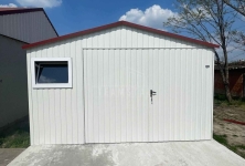 Garaż blaszany 5x6m - brama dwuskrzydłowa 2x okno dach TS1312 Nowy Sącz - zdjęcie 3
