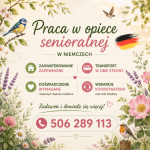 Praca w Niemczech dla osób z doświadczeniem w opiece