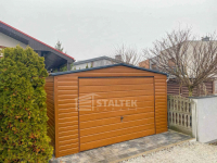 Garaż blaszany 4x4m - Brama uchylna   drewnopodobny dach rynna ST189 Kłodzko - zdjęcie 3